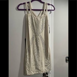 BEBE Embellished Strapped Dress. NWT. Size Medium.